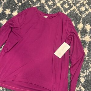 Athleta Women's Magenta Long Sleeve With Ease Top